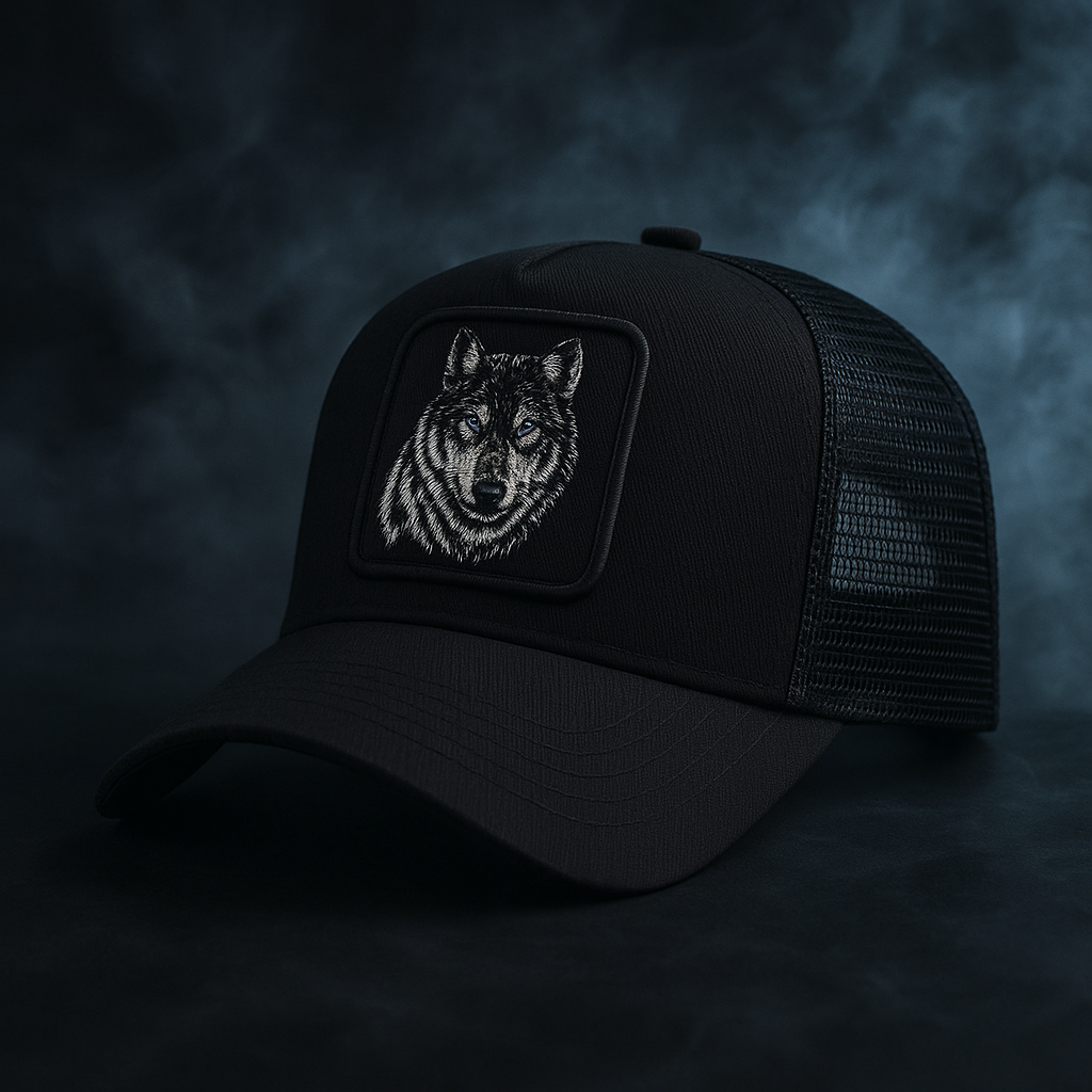 Midnight Wolf Trucker Hat