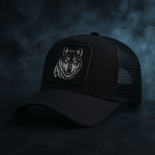 Midnight Wolf Trucker Hat