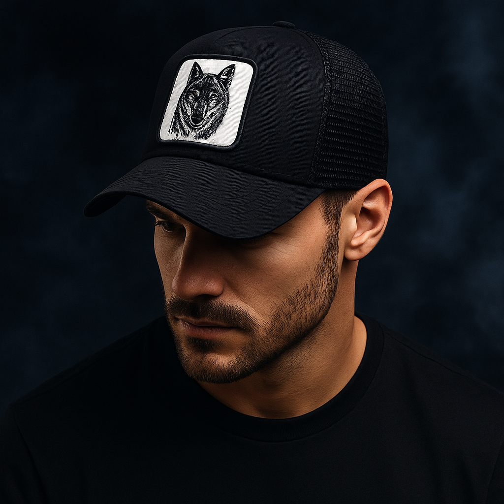 Midnight Wolf Trucker Hat