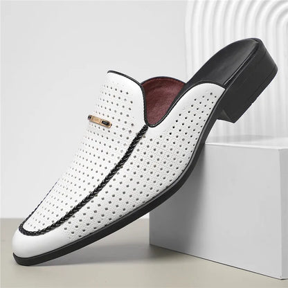 Aurento Genuine Leather Slides