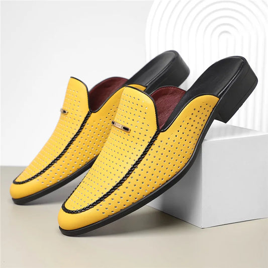 Aurento Genuine Leather Slides