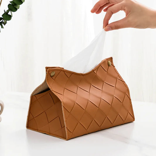 Auri Leather Tissue Box