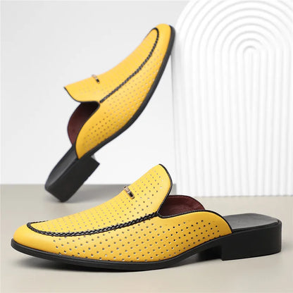 Aurento Genuine Leather Slides