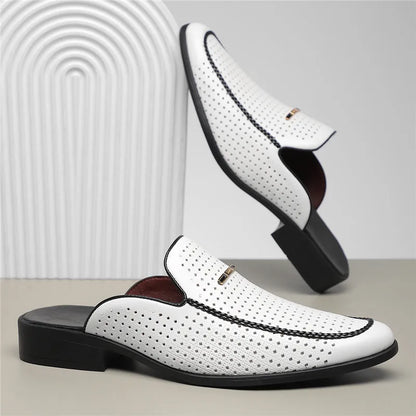 Aurento Genuine Leather Slides