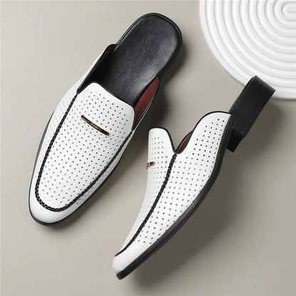 Aurento Genuine Leather Slides