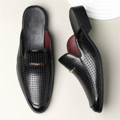 Aurento Genuine Leather Slides