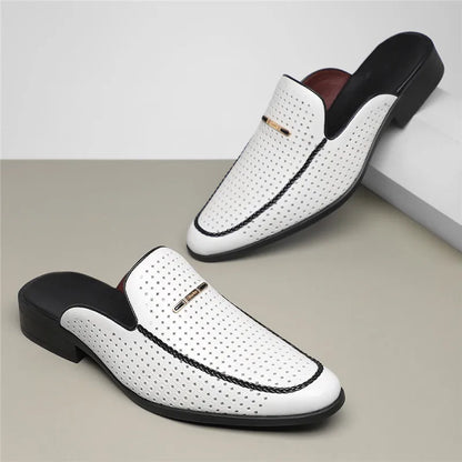 Aurento Genuine Leather Slides