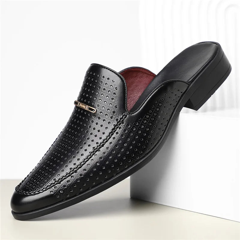 Aurento Genuine Leather Slides